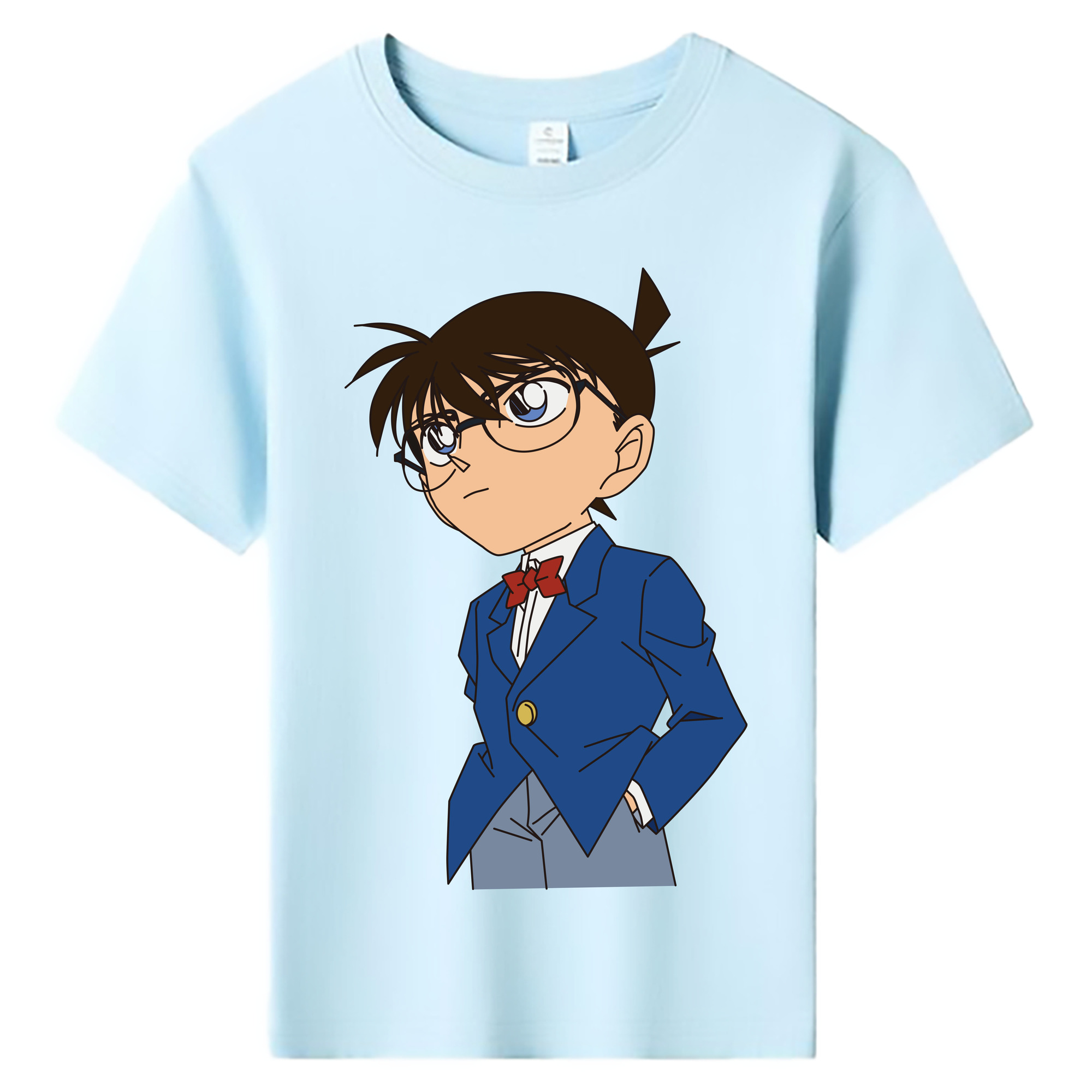 （画像用） 名探偵コナン 江戸川 コナン Detective Conan Conan Edogawa 綿100％キッズTシャツ（フロントプリント）